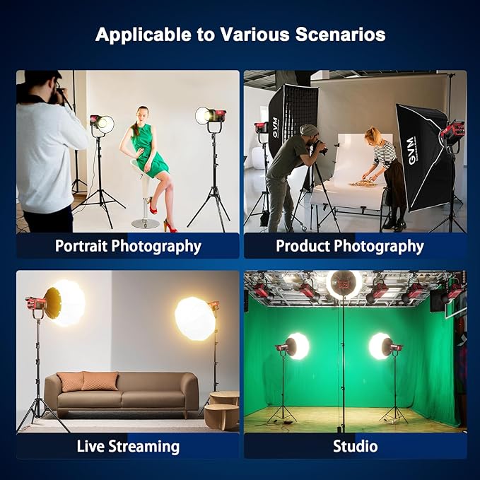 GVM 300W LED Video Light Kit - Image 8
