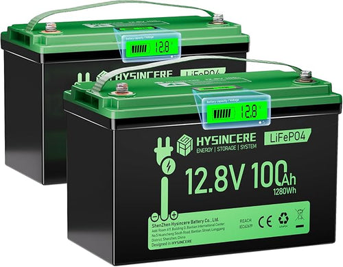 12V 100Ah LiFePO4 Battery BCI Group 31 Lithium Battery, Deep Cycle Battery by HYSINCERE