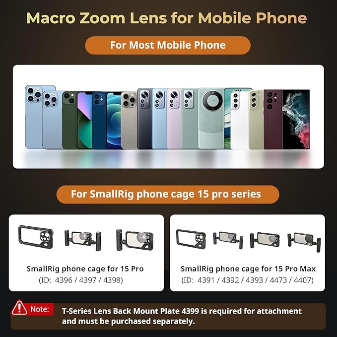 SMALLRIG 75mm HD Master Macro Lens, T-Mount Lens - Image 4