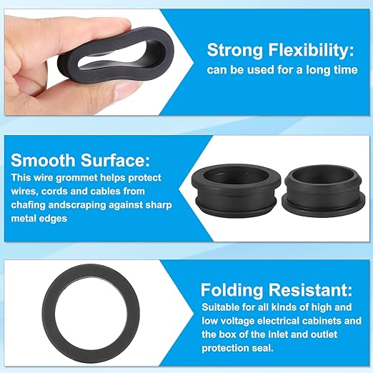 PATIKIL 38.6mm / 1-1/2 Inch Drill Hole, 1-1/4 Inch ID Rubber Grommets - Image 3