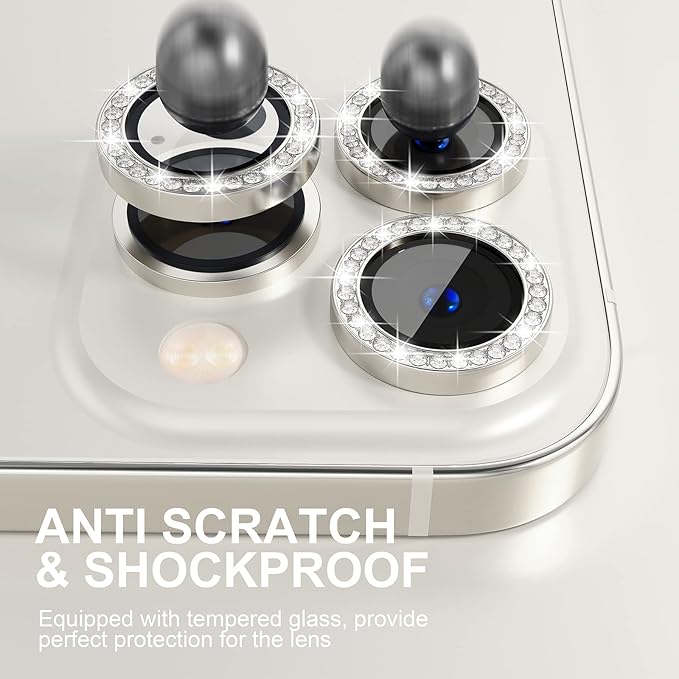 Choiche [3+1 for iPhone 13 Pro/iPhone 13 Pro Max Camera Lens Protector Bling - Image 3