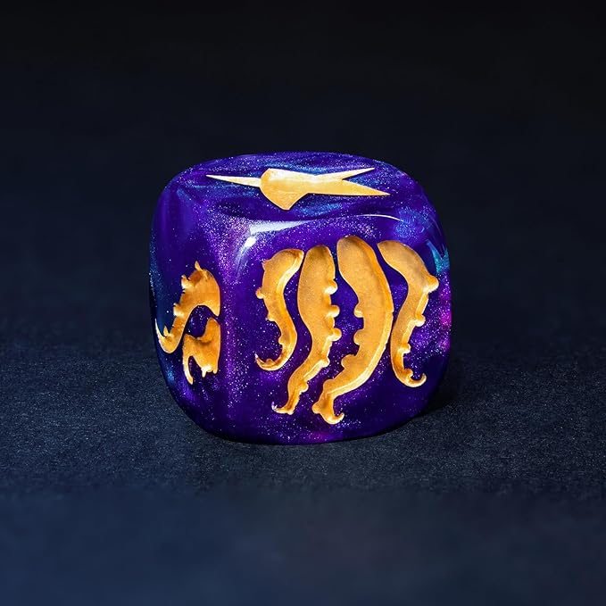 Cthulhu Tentacle Dice Set – 10 x D6 Eldritch Horror Dice | Golden Elder Sign | - Image 2