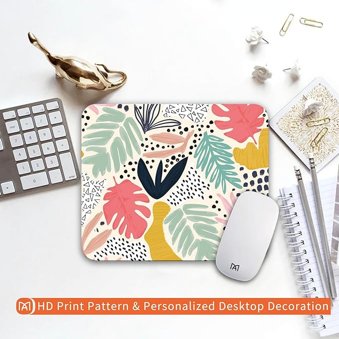 Square Mouse Pad Tropical Plants, Personalized Premium-Textured Custom Mouse - Image 6