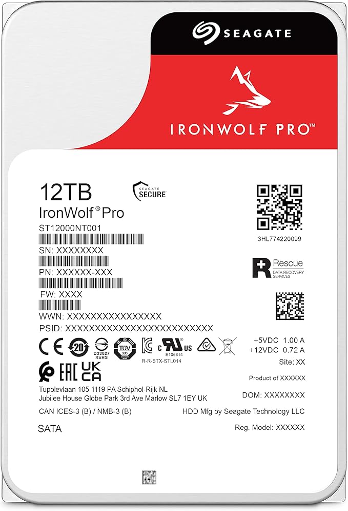 Seagate IronWolf Pro, 12 TB, Enterprise NAS Internal HDD –CMR 3.5 Inch - Image 2