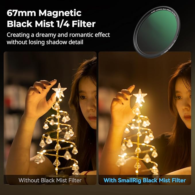 SmallRig 5-in-1 Magnetic 67mm Lens Filter Kit: VND + CPL + Black Mist 1/4 + - Image 5