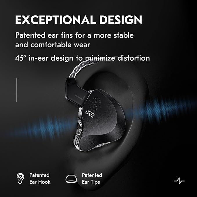 CCZ Solo Silver In Ear Monitor Wired IEM Headphone, DC02 Dual Magnetic Circuit - Image 6