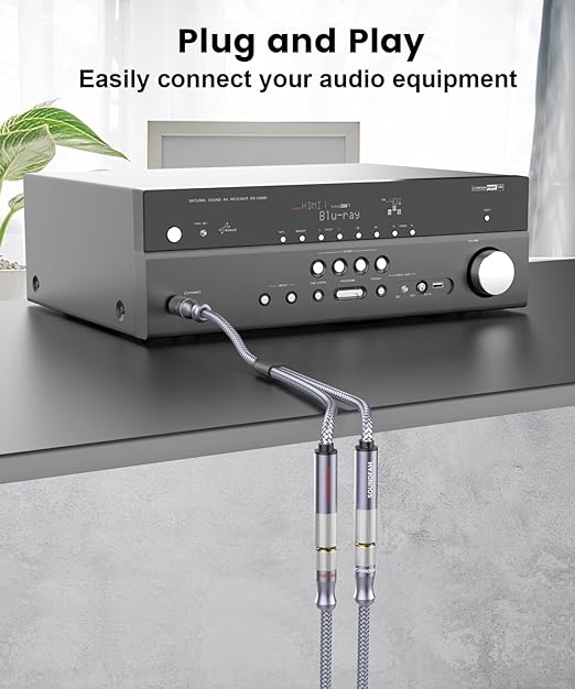 Microphone Splitter 2 Feet/60CM TRS 1/4 inch Splitter 1 Male to 2 Female - Image 7