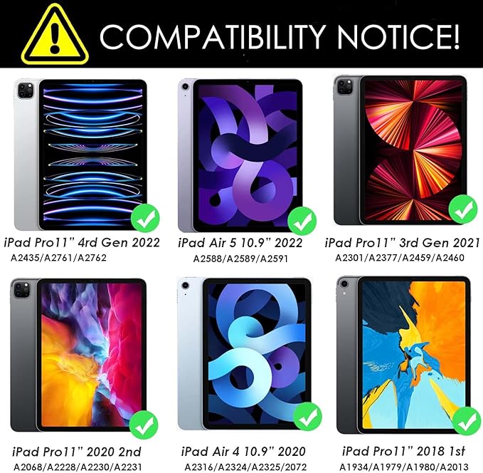 iPad Air 5th Keyboard Case for iPad Air 11 inch 2024/4th/3rd/2nd/1st Gen - Image 2