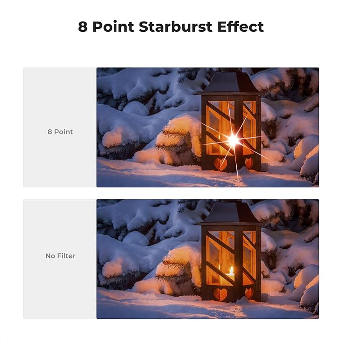 K&F CONCEPT 52mm Star Filters Kit 4 Points 6 Points 8 Points Cross Screen - Image 5