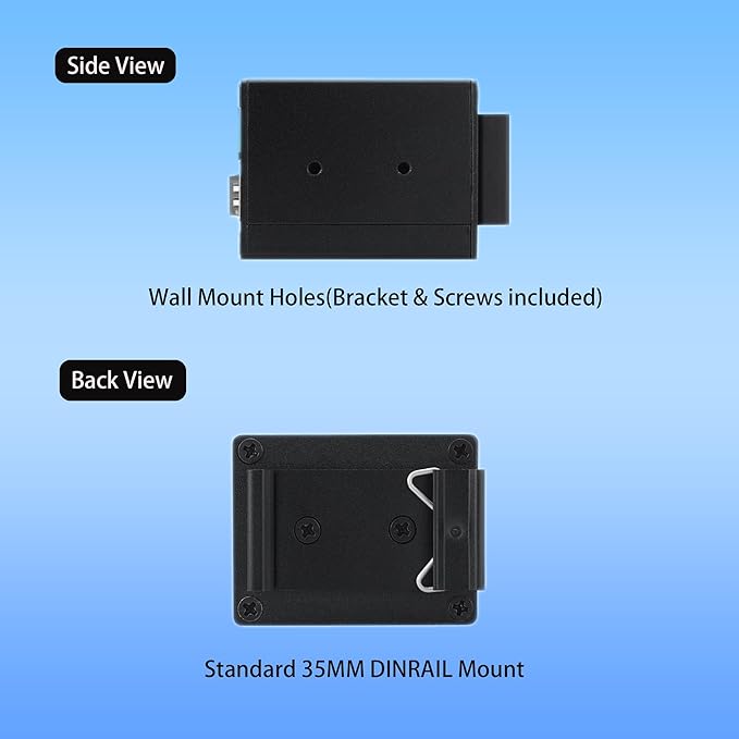 Ultra Mini Ethernet PoE+ Switch, 2 PoE+ Output & 1-Uplink SFP Port, 30W PoE - Image 3
