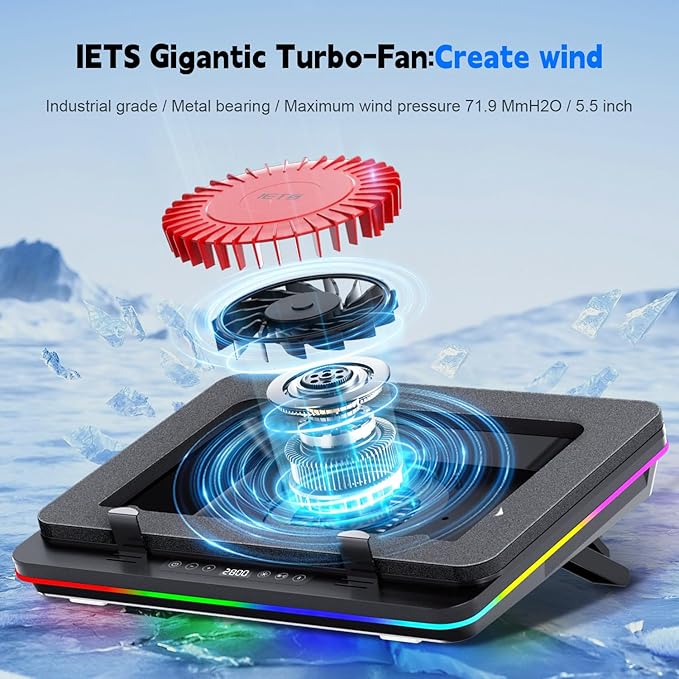 GT600 RGB Laptop Cooling Pad Equipped - Image 2