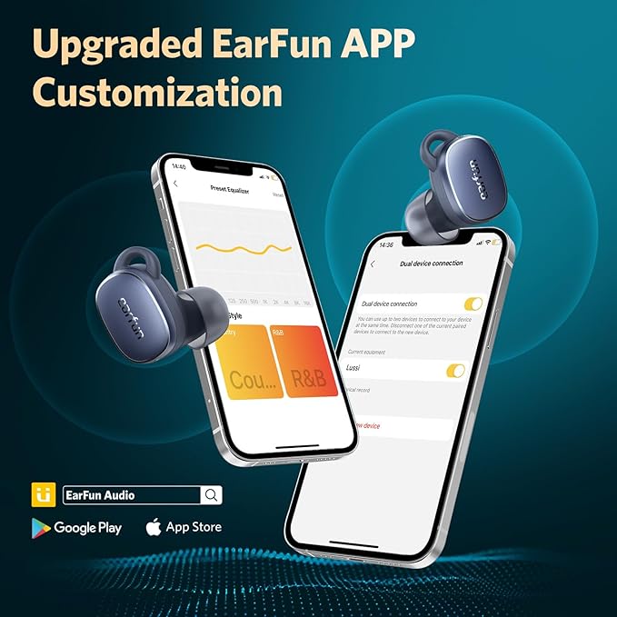 EarFun Free Pro 3 Noise Cancelling Wireless Earbuds, Hi-Res Sound, Snapdragon - Image 8