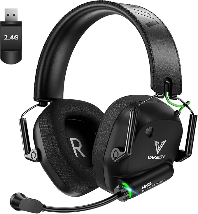 Wireless Gaming Headset for PC, 2.4GHz USB Dongle Headphones by TheSoundofTriumphWireless