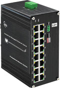 Industrial L2+ Managed 16 Port PoE Ethernet Switch, Gigabit Networking Switch by Xnyahitog