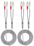 2 Pack 2RCA to 2RCA Cable 2 RCA Male Hi-Fi Systems Audio Stereo Subwoofer Cable by Unknown