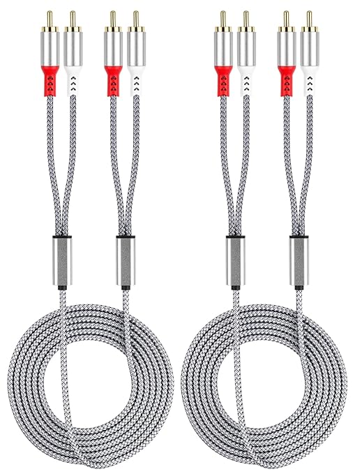 2 Pack 2RCA to 2RCA Cable 2 RCA Male Hi-Fi Systems Audio Stereo Subwoofer Cable by Unknown