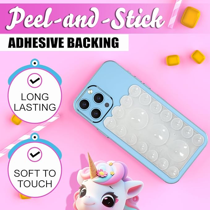 2024 Upgrade 2PCS Silicone Suction Cup Phone Case Adhesive Mount, Adhesive Grip - Image 4