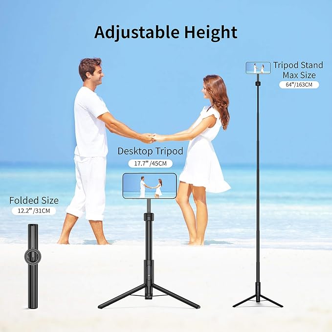 SEAJIC for MagSafe Tripod for iPhone 64 Selfie Stick Tripod Phone - Image 4