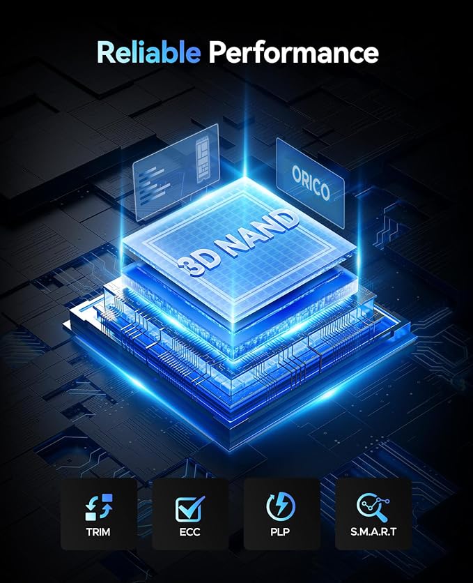 ORICO 2TB M.2 NVMe SSD, PCIe Gen3x4 M2 2280 SSD, 3D NAND Flash Internal Solid - Image 5