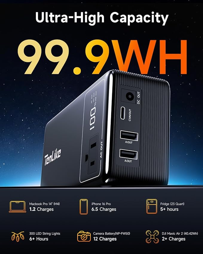 Portable Power Station 99.9Wh Power Bank - Image 4