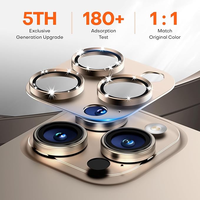 Camera Lens Protector for iPhone 16 Pro Max/16 Pro/15 Pro Max/15 Pro/14 Pro - Image 3