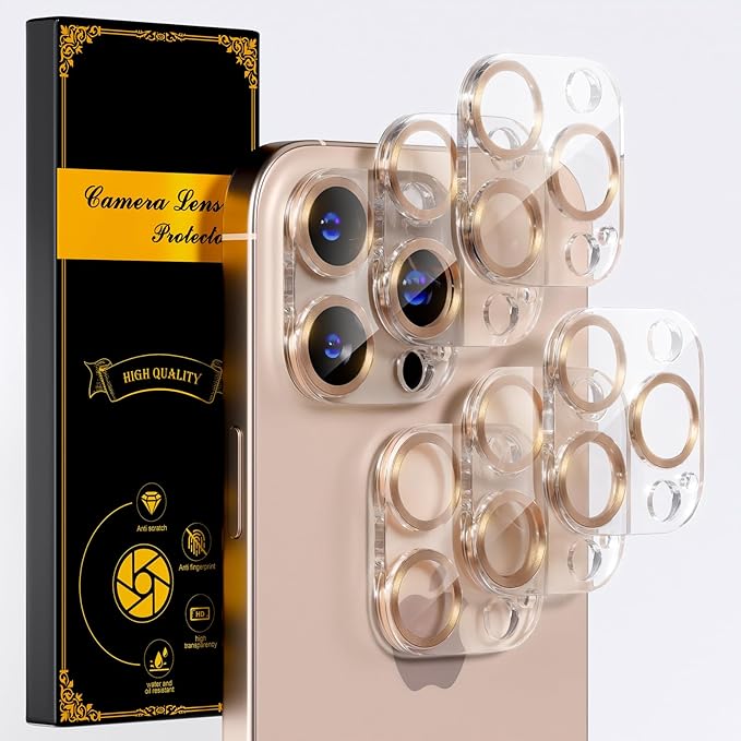 beuxece for 6 Pack iPhone 16 Pro/iPhone 16 Pro Max Camera Lens Protector 9H by Beuxece