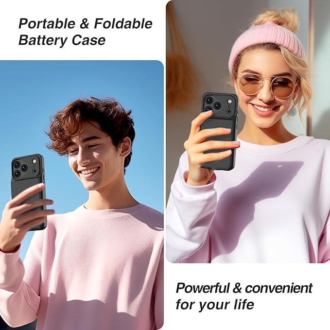 GIN FOXI Battery Case for iPhone 17 Pro, Charging Case Charger 8500mAh - Image 7