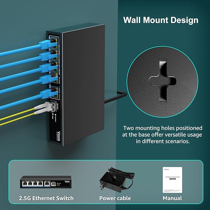 5 Port 2.5G Base-T Smart Web Ethernet Switch Managed - Image 8