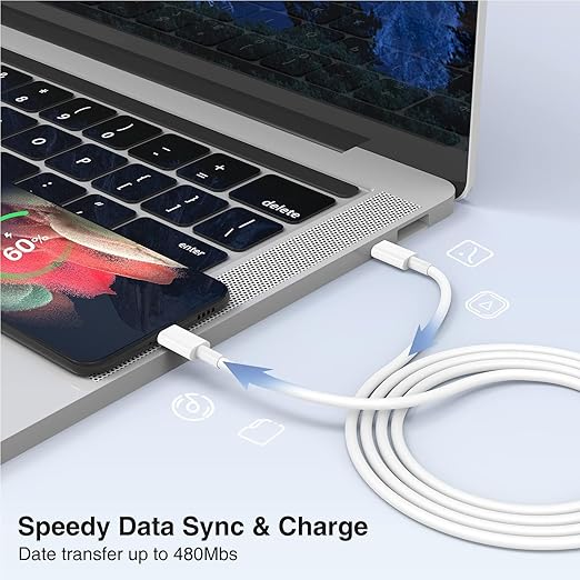 3-Pack 1FT 60W USB C to USB C Cable, Type C Fast Charging Cable - Image 6