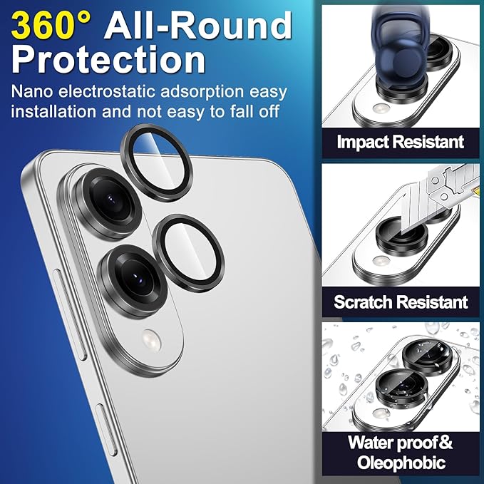 for Samsung Galaxy S25 Edge Camera Lens Protector, Individual Metal Ring - Image 3