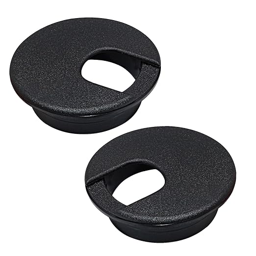 2 Pcs Desk Grommet 1-1/2" / 38 mm, Desk Cord Hole Cover, Cable Grommet ABS by EASYEAH
