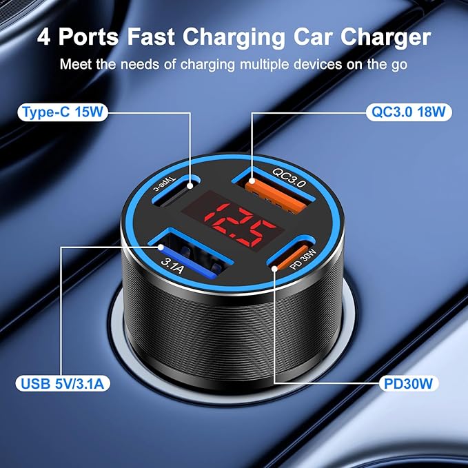 USB C Car Charger, Galaxy S25 - Image 4