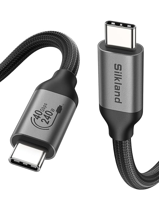 Silkland USB 4 Cable 6.6FT/2M for Thunderbolt 4, 40Gbps Data Transfer, by Silkland