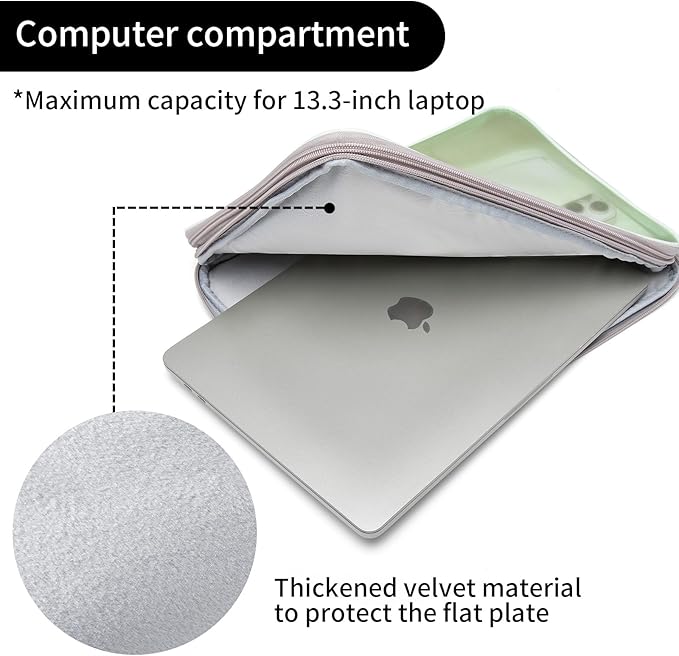 CONMOTO Laptop Case Sleeve, 13 inch 15inch Computer Carrying Bag Laptop Sleeve - Image 5
