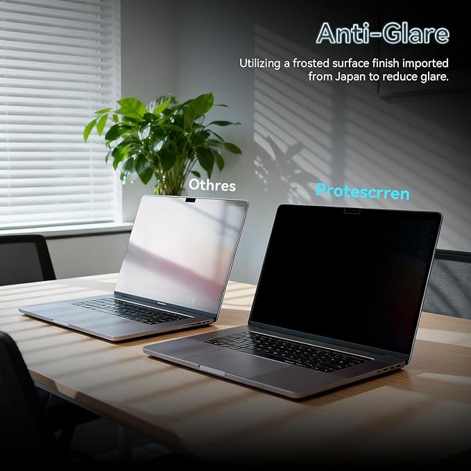 360° Privacy Screen for MacBook Pro 14 Inch, 4 Way Privacy Anti Glare Blue - Image 4