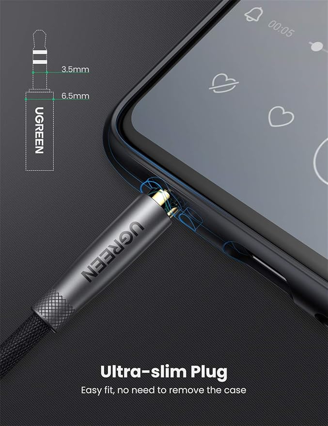 UGREEN 3.5mm Audio Cable Nylon Braided Aux Cord Male to Male Stereo Hi-Fi Sound - Image 8
