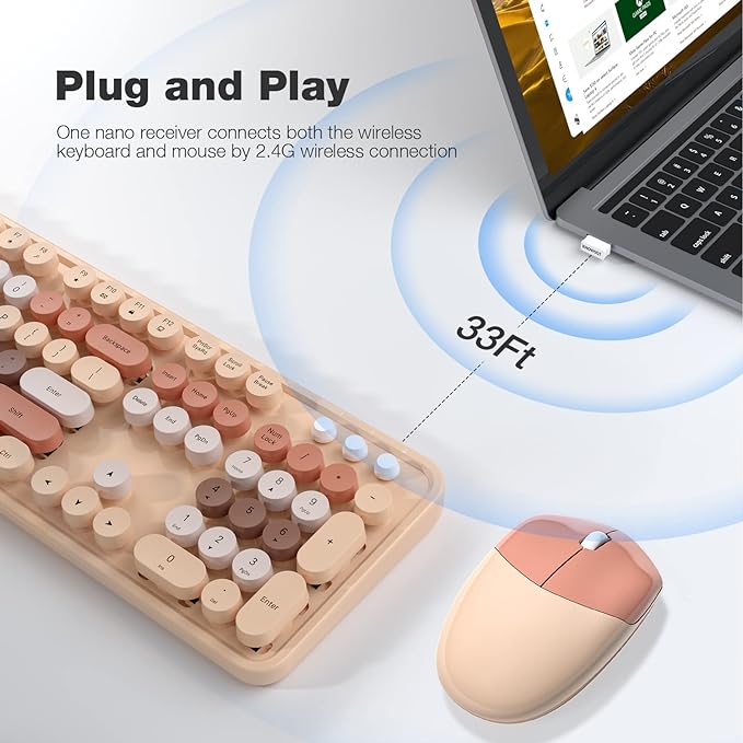 KNOWSQT Wireless Keyboard and Mouse Combo - Image 2