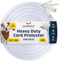 PROTECTO 2-Pack Heavy Duty Cord Protectors from Pets No Chew Solution, 10ft by PROTECTO
