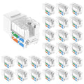 VCE UL Listed 10Gbps Cat6 Keystone Jack Insert 25-Pack, 90 Degree Punch Down by VCE
