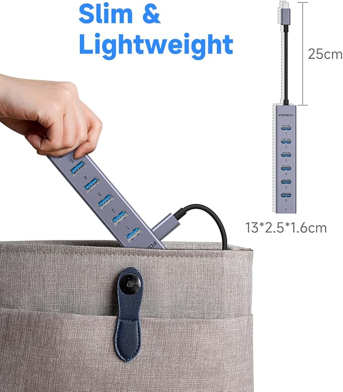 FORIDA USB C Hub-8 Port USB HUB - Image 6