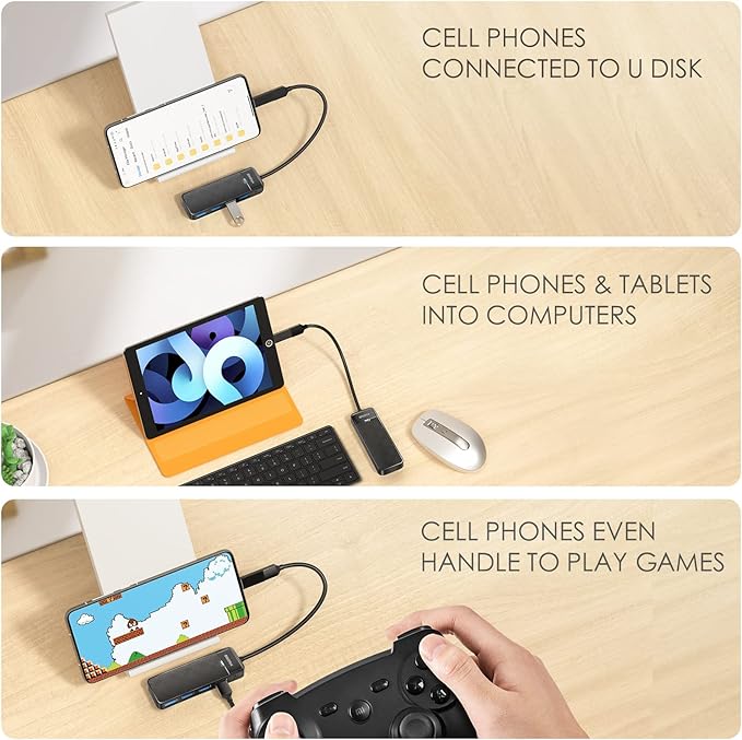 iDsonix USB 3.0 Hub 4-Port USB Splitter Ultra-Slim Multiport Extender - Image 5