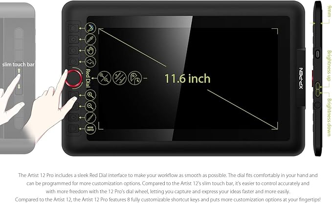 XPPen Artist12 Pro 11.6" Drawing Tablet - Image 2