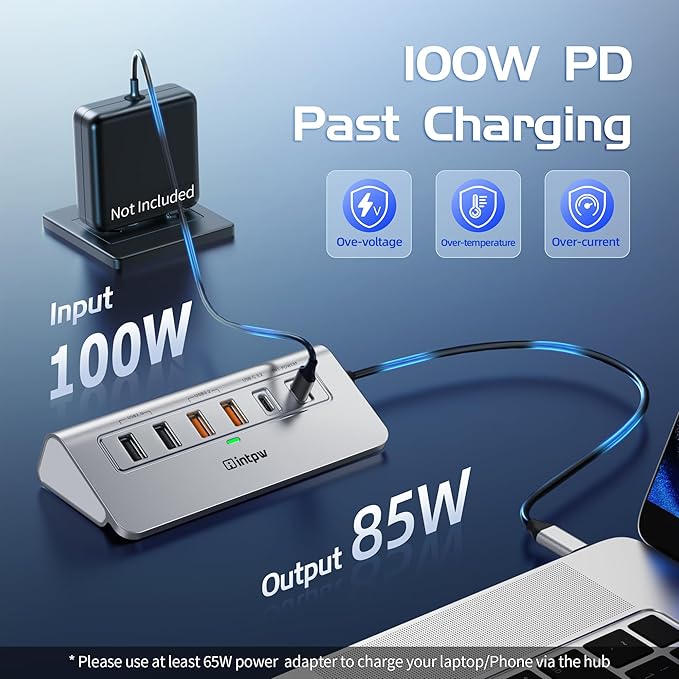 USB C Hub Ethernet, 10-in-1 USB Docking Station 10Gbps - Image 5