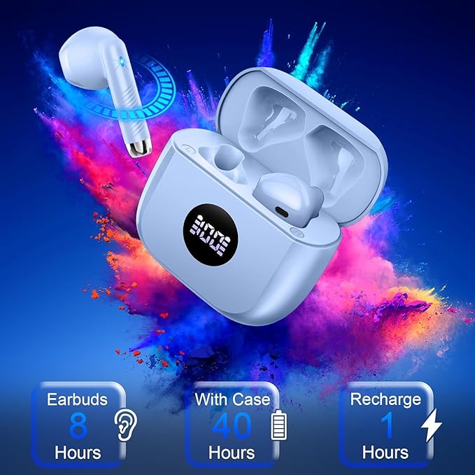Wireless Earbuds Bluetooth 5.4, Ear Buds LED Power Display Headphones 6D Stereo - Image 7