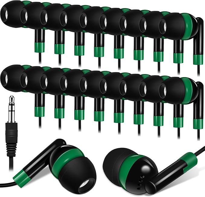 Kanayu 100 Pack Wired Earbuds Bulk by Kanayu