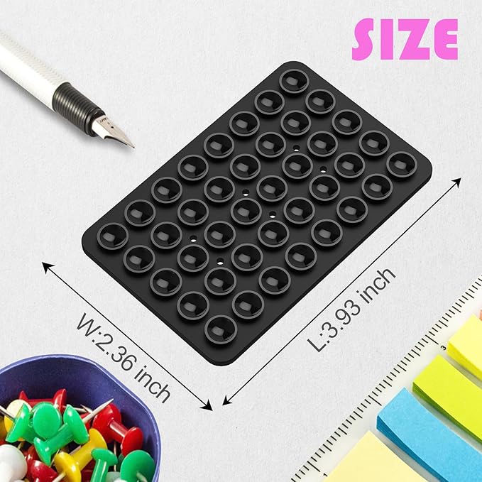 2PACK Silicone Double Sided Suction Phone Case Mount, Detachable Hands Free & - Image 5