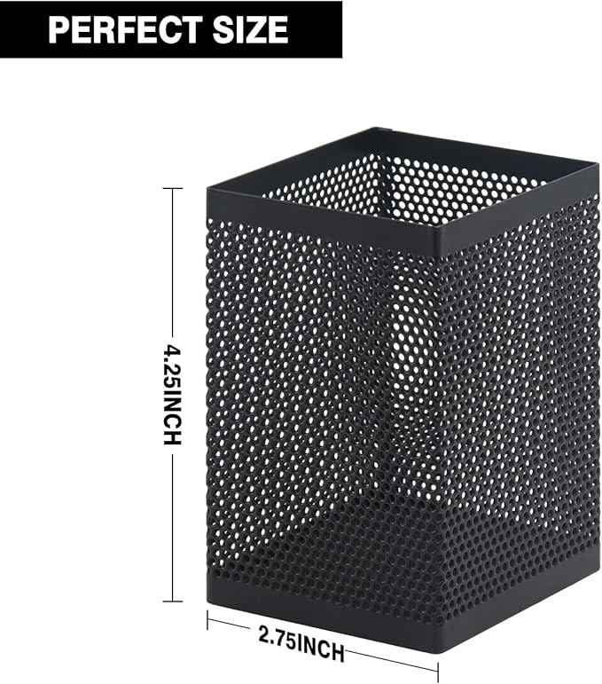 Comix Mesh Pen Holder Desk, Wire Pencil Holder - Image 2