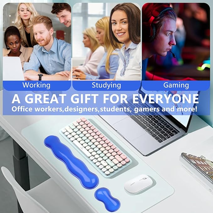 Gel Keyboard and Mouse Wrist Rest, Cute Wrist Support and Arm Support Keyboard - Image 7