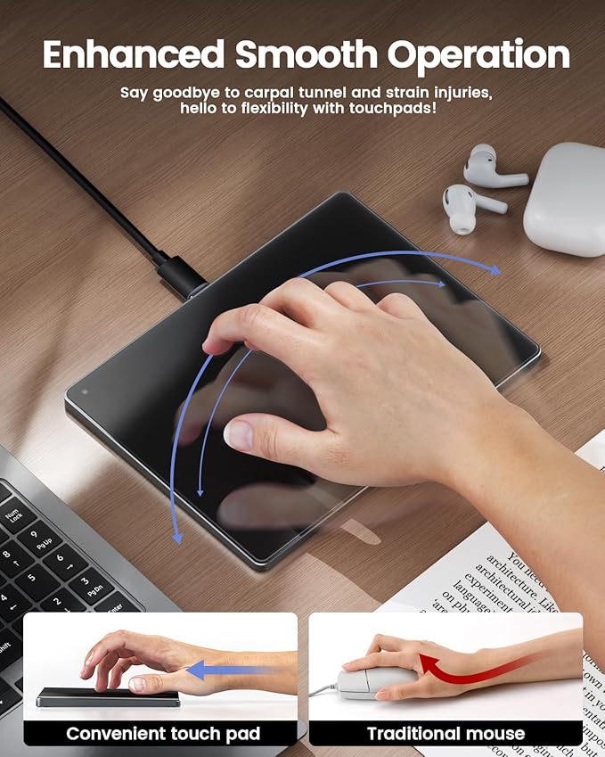 seenda Trackpad, Upgrade Smooth Glass Surface - Image 8