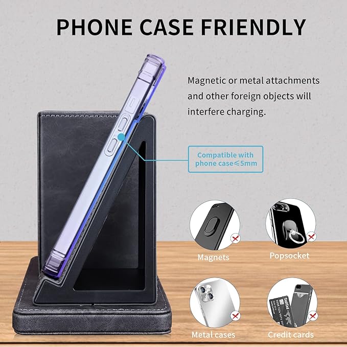 Wireless Charger with Desk Organizer, Wireless Charging Station - Image 5